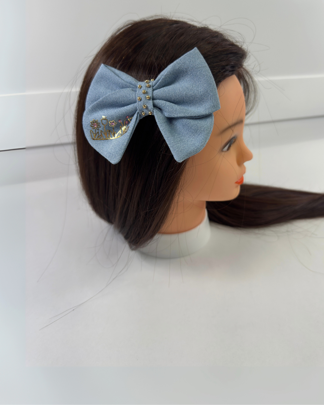 Garden Denim Bow