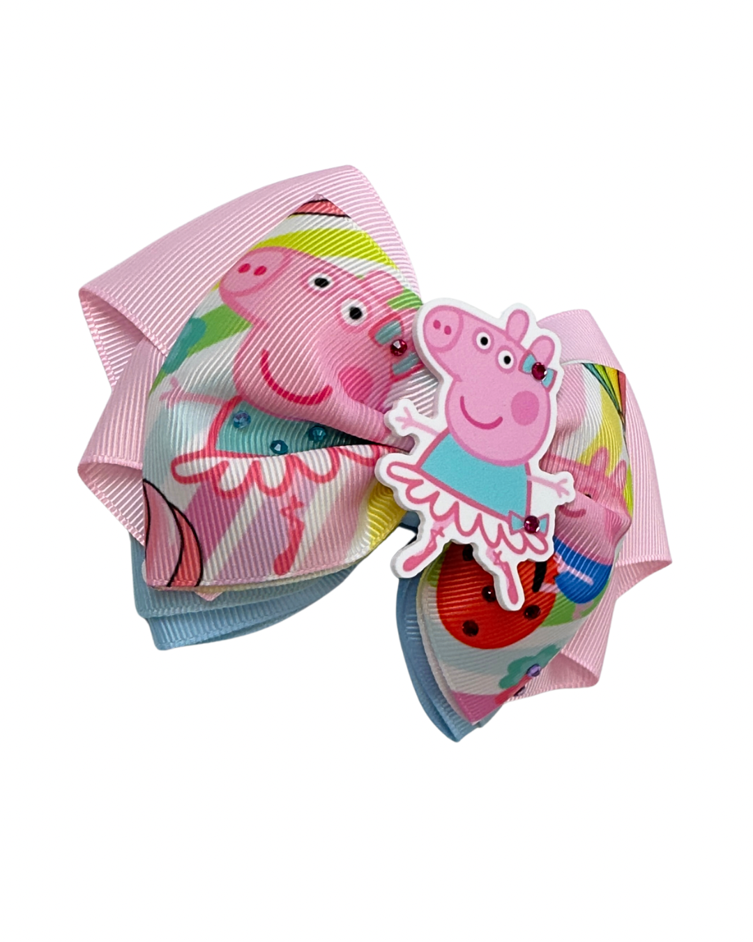 Pink ballerina hair bow