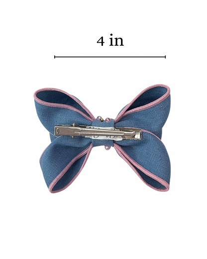 Denim Sapphire Bow