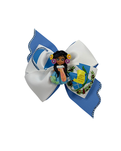 Guatemala Hair Bow With Clay Doll