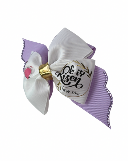 Christian Hair Bow (He is Risen)
