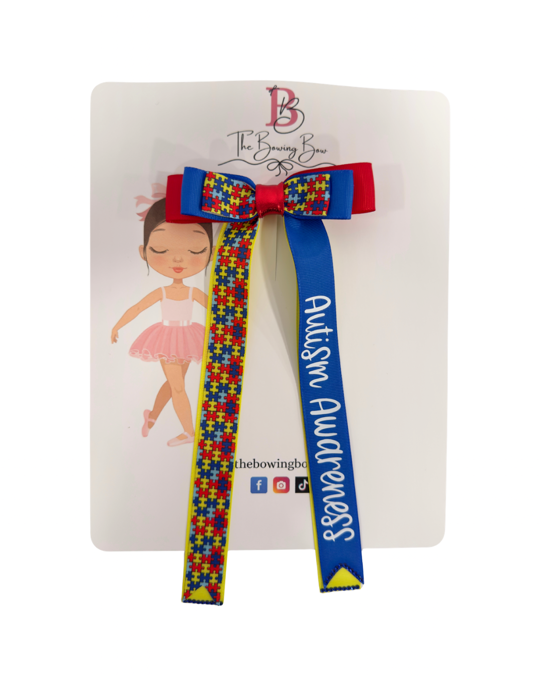 Autism Awareness Hair Bow