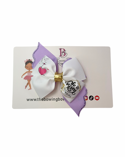 Christian Hair Bow (He is Risen)