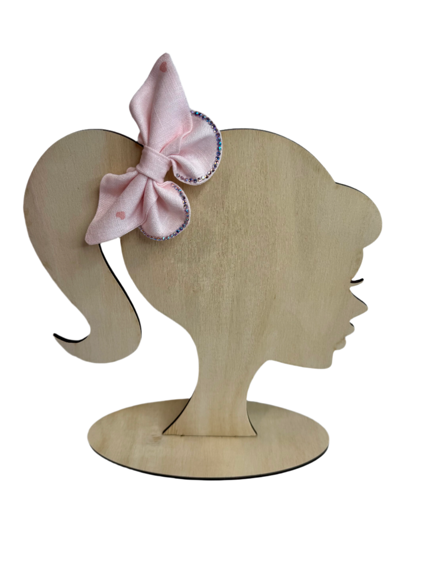 Butterfly style pink hair bow