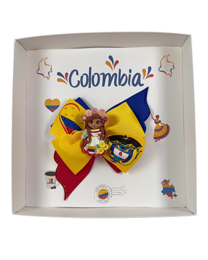 Colombia Hair Bow With Clay Doll