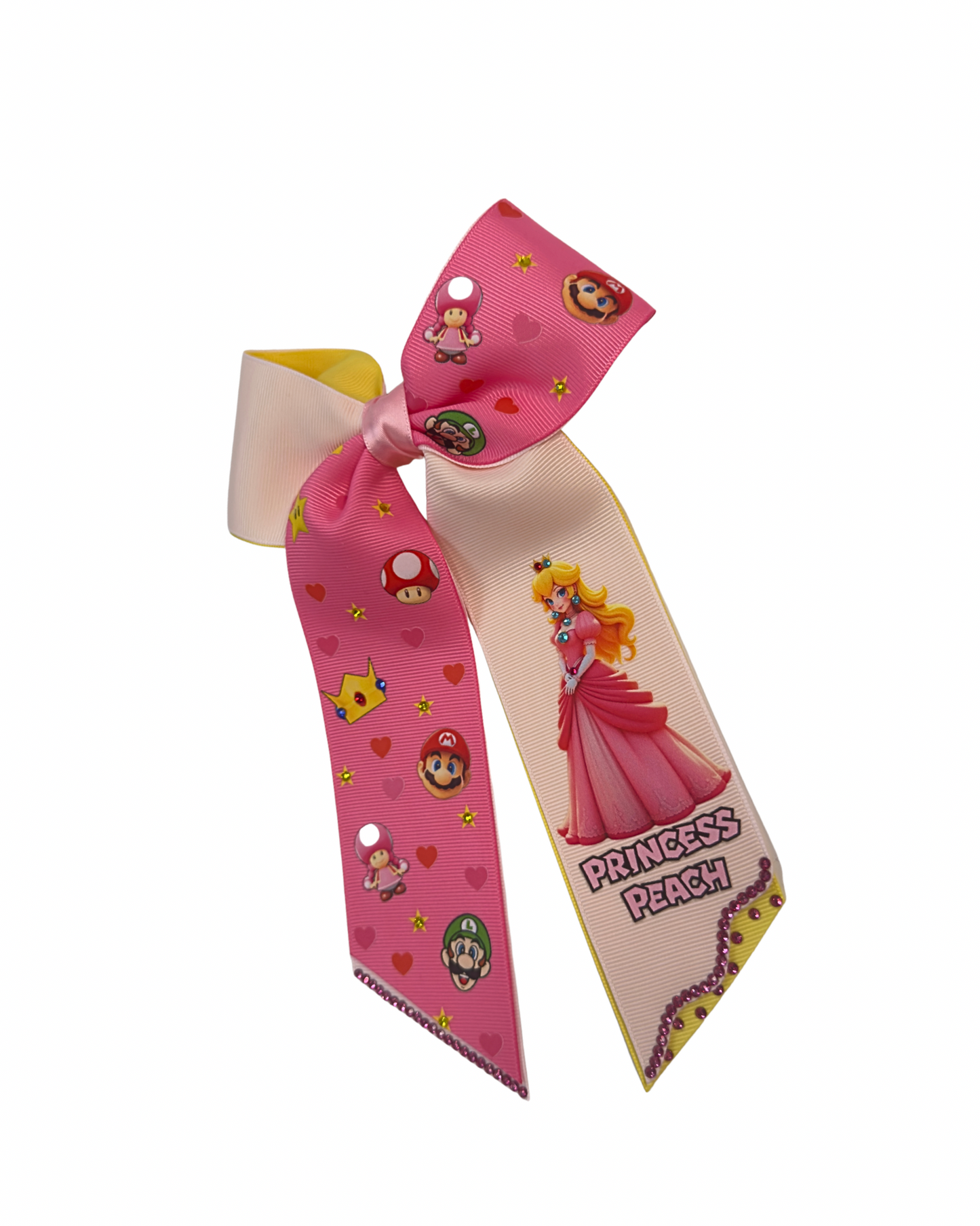 Princess P on pink Hair Bow