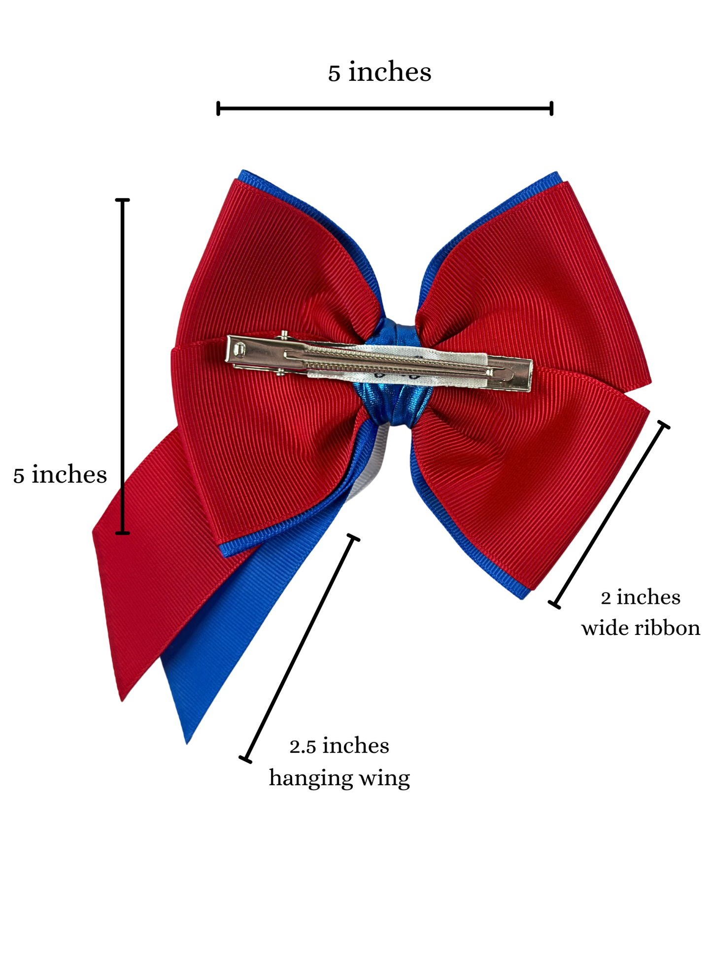 Red and Blue Hair Bow