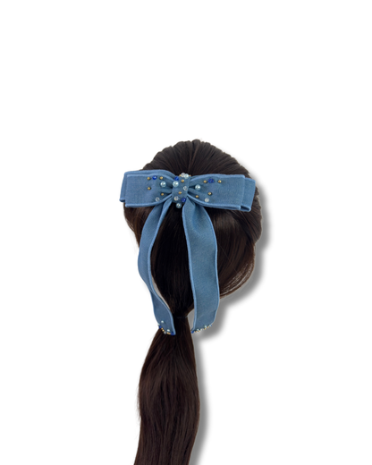 Denim Gem Bows