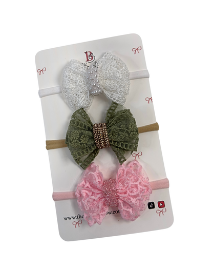 Baby Lace Hair Bow / Head Bands