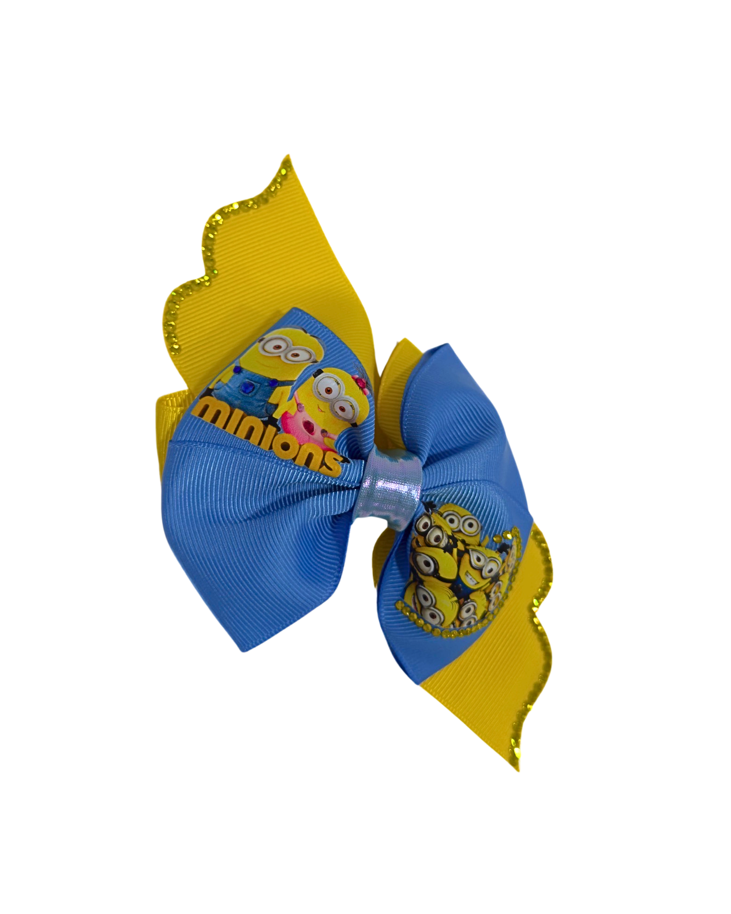 Mini-ons Hair Bow Inspired