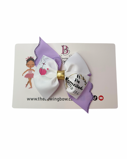 Christian Hair Bow (He is Risen)