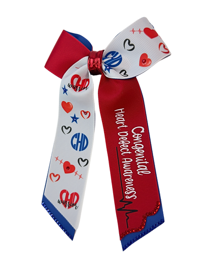 Congenital Heart warrior Hair Bow