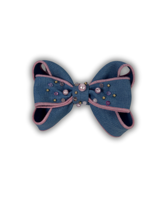 Denim Sapphire Bow