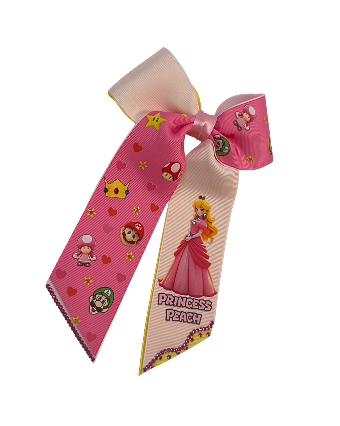 Princess P on pink Hair Bow