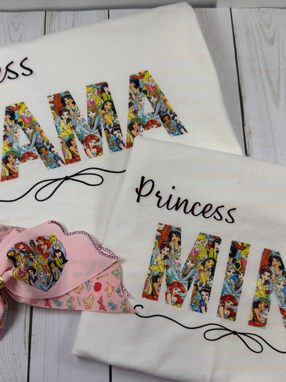 Princess club hair bow