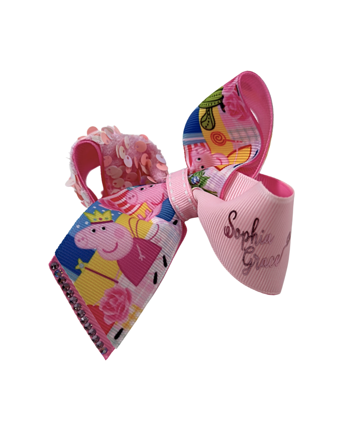 Custom peppa Hair Bow