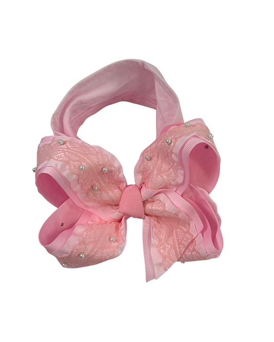 Pink Boutique lace and pearls