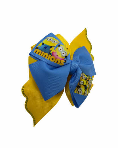 Mini-ons Hair Bow Inspired