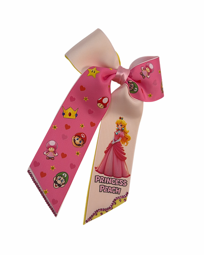 Princess P on pink Hair Bow