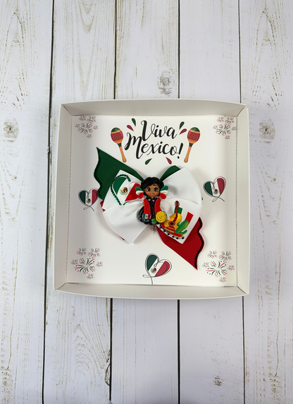 Mexican Hair Bow With Clay Doll