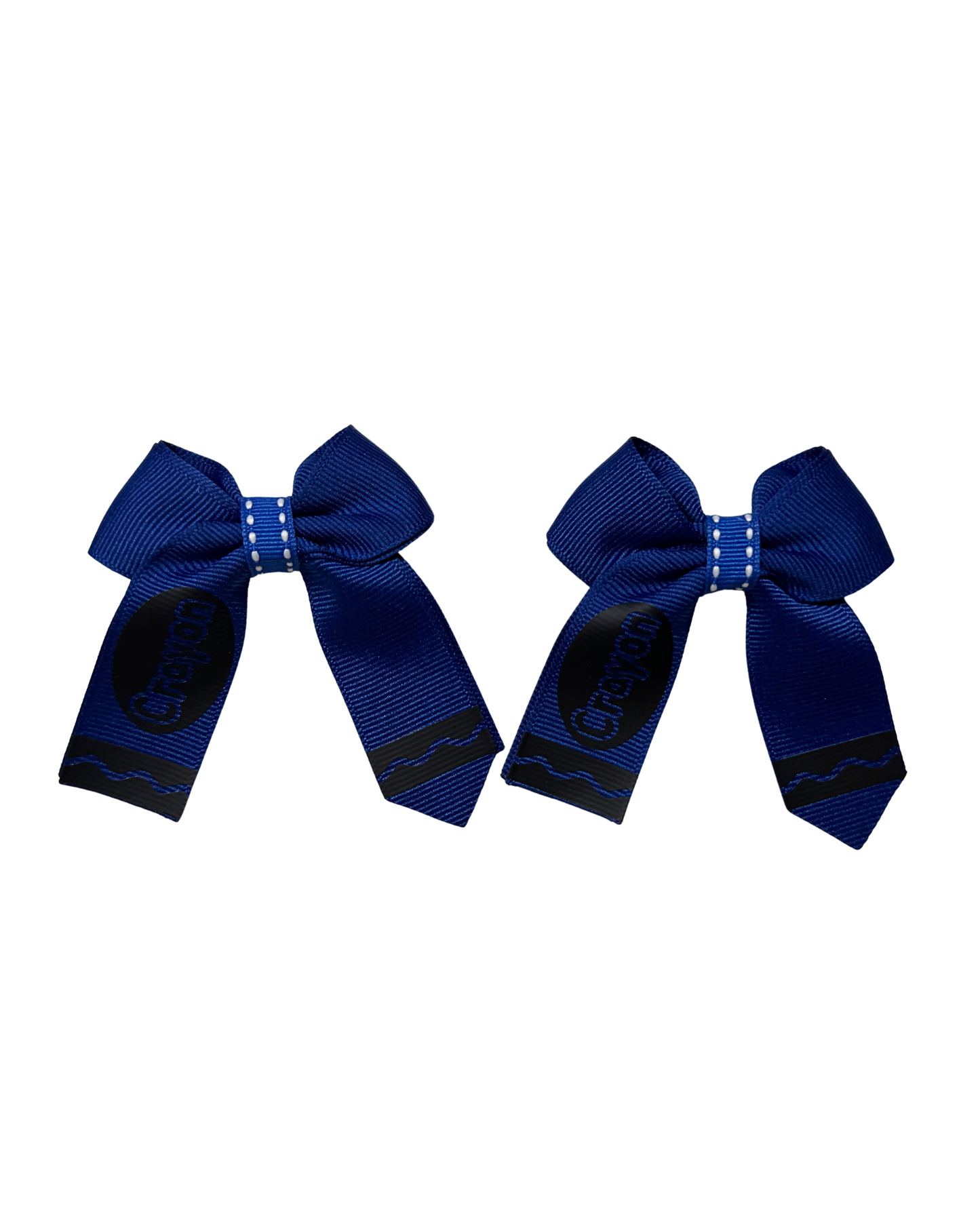 Crayon Style Hair Bow Mini Size