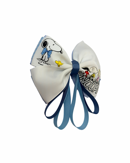 Vintage snoopy Style Blue Bow