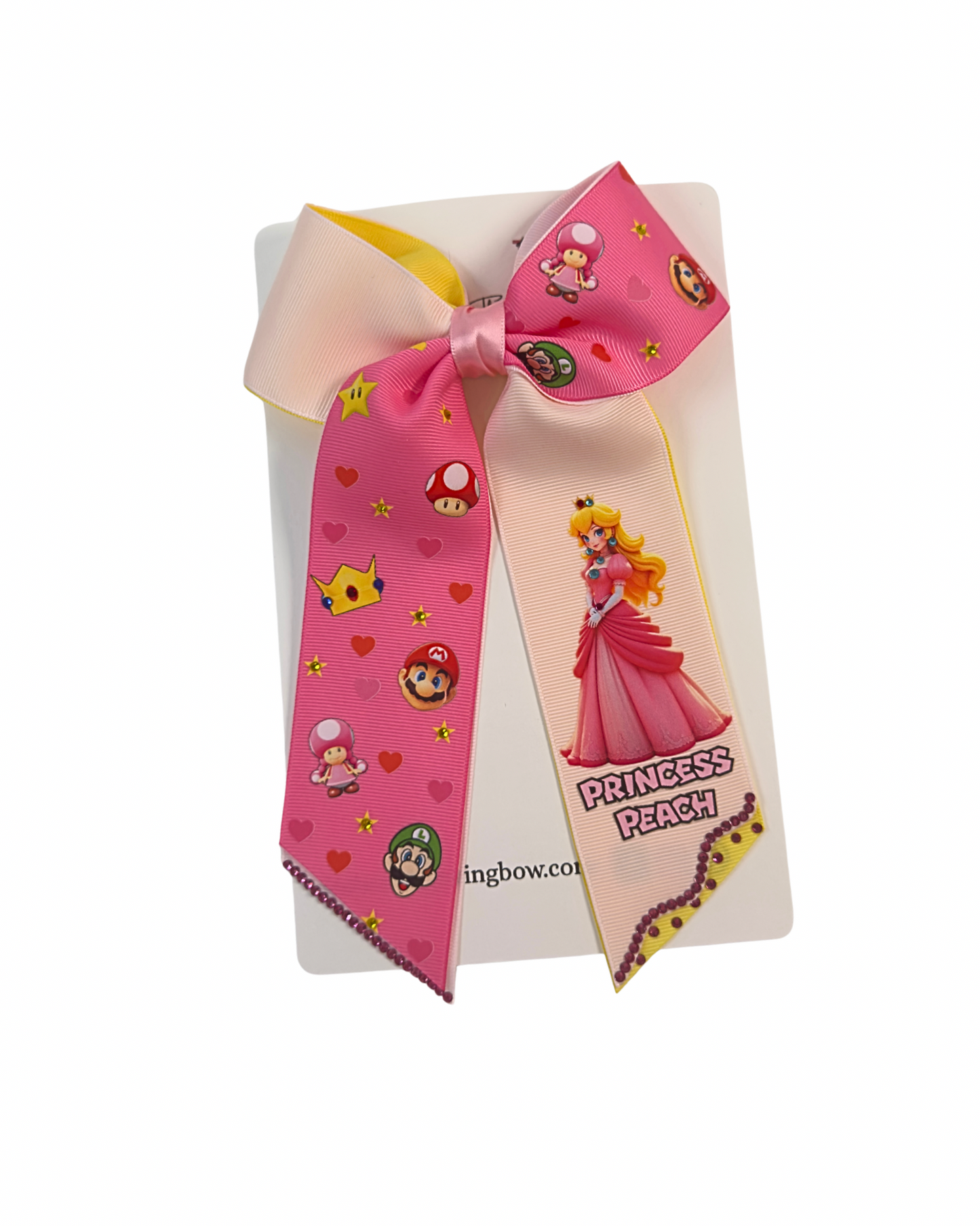 Princess P on pink Hair Bow