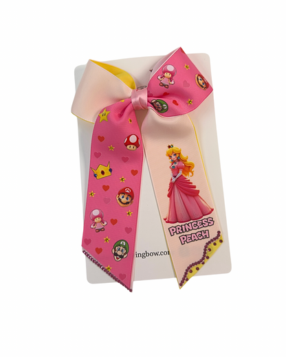 Princess P on pink Hair Bow