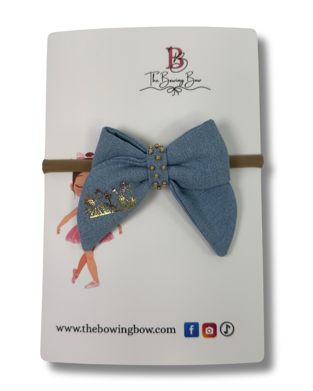 Garden Denim Bow