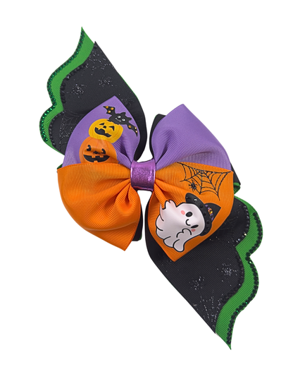 Halloween pinwheel Hair Bow