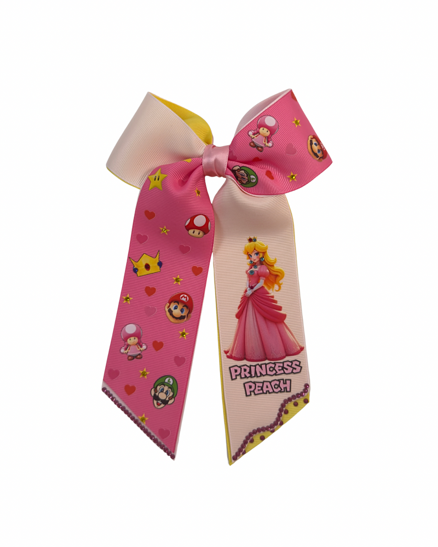 Princess P on pink Hair Bow