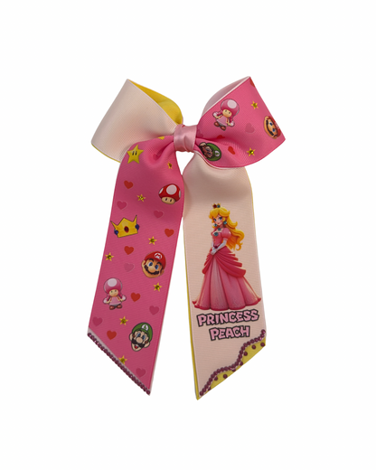 Princess P on pink Hair Bow