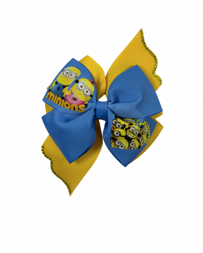 Mini-ons Hair Bow Inspired