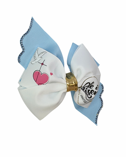Christian Hair Bow (He is Risen)