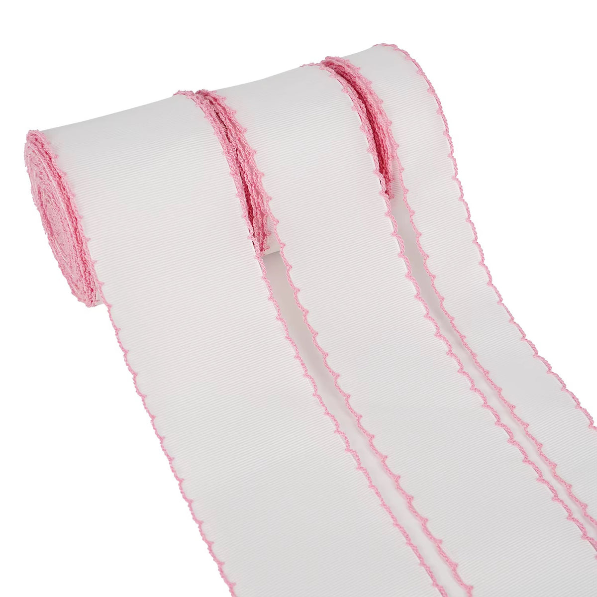 Moonstitch  white / pink edge
