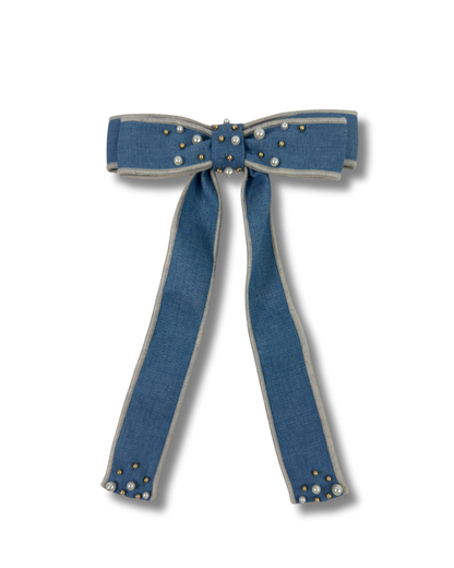 Denim Gem Bows