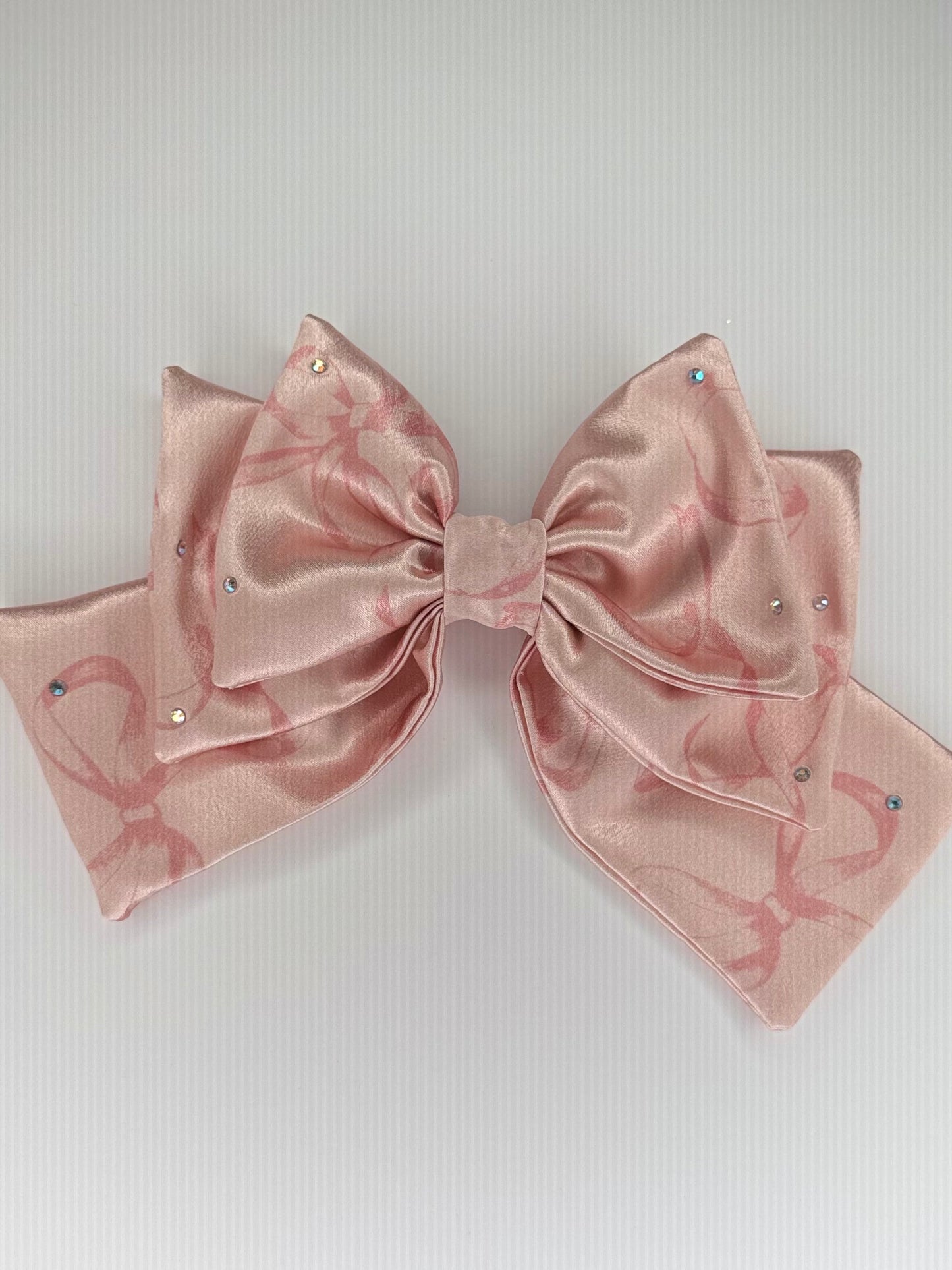 Pink Tonal Bows Charmeuse