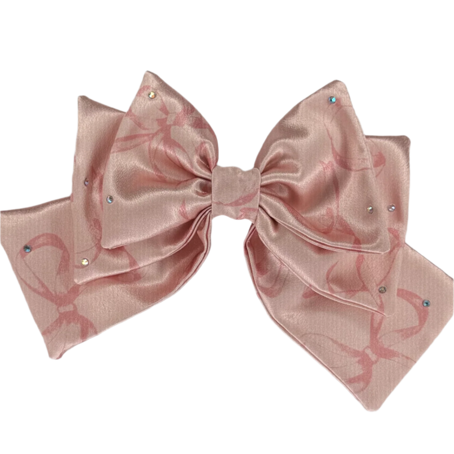 Pink Tonal Bows Charmeuse