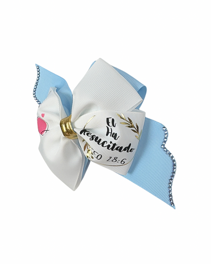 Christian Hair Bow (He is Risen)