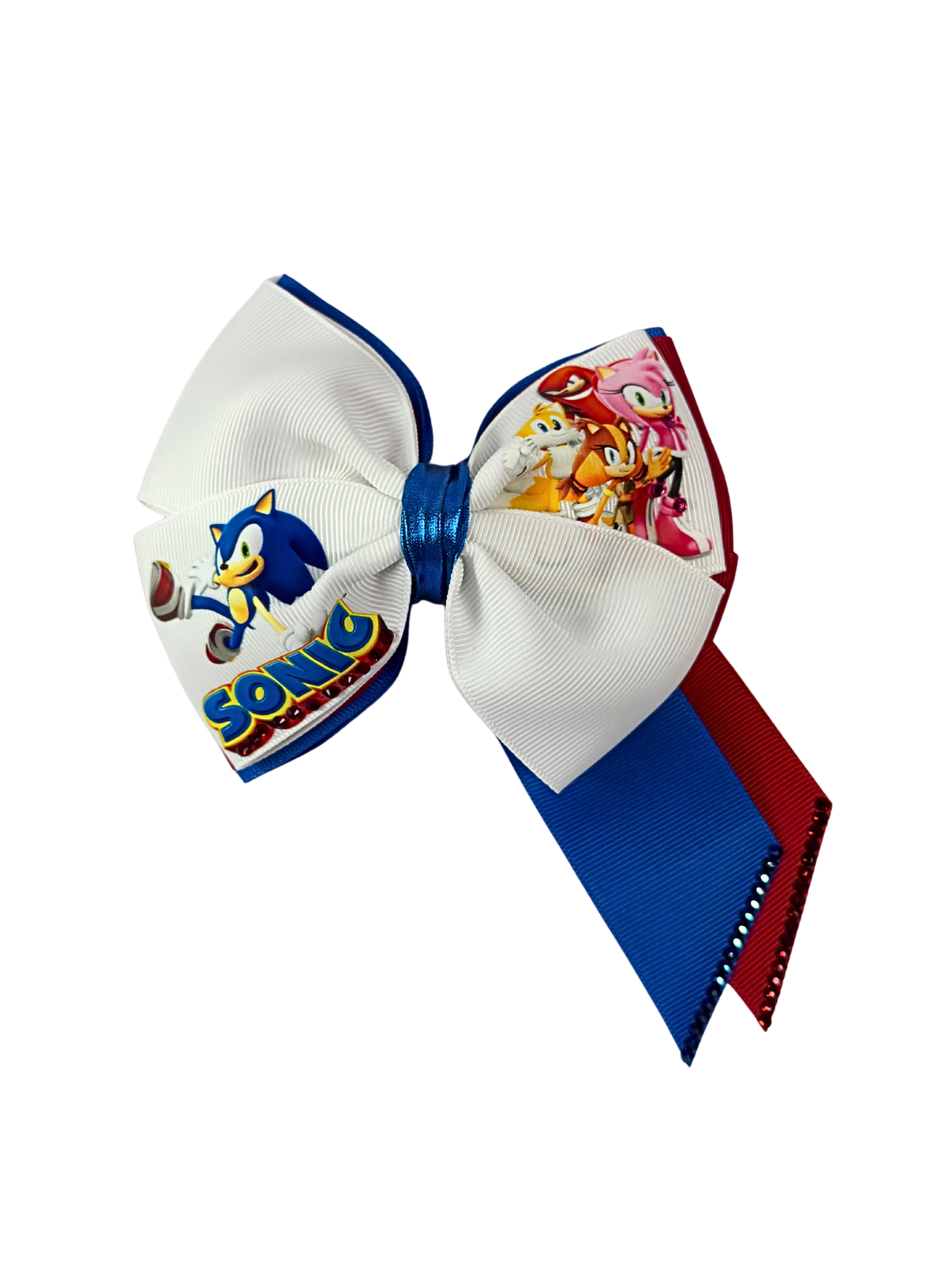 Red and Blue Hair Bow
