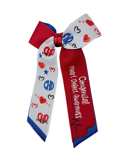 Congenital Heart warrior Hair Bow
