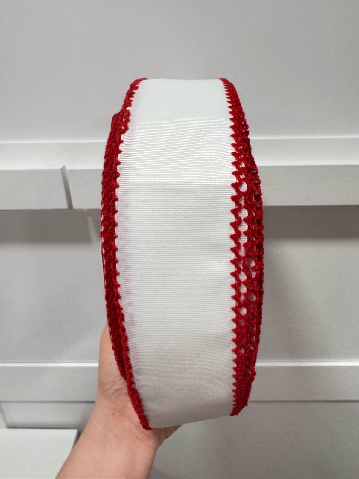 Moonstitch 2.25 IN with Red (250) edge.