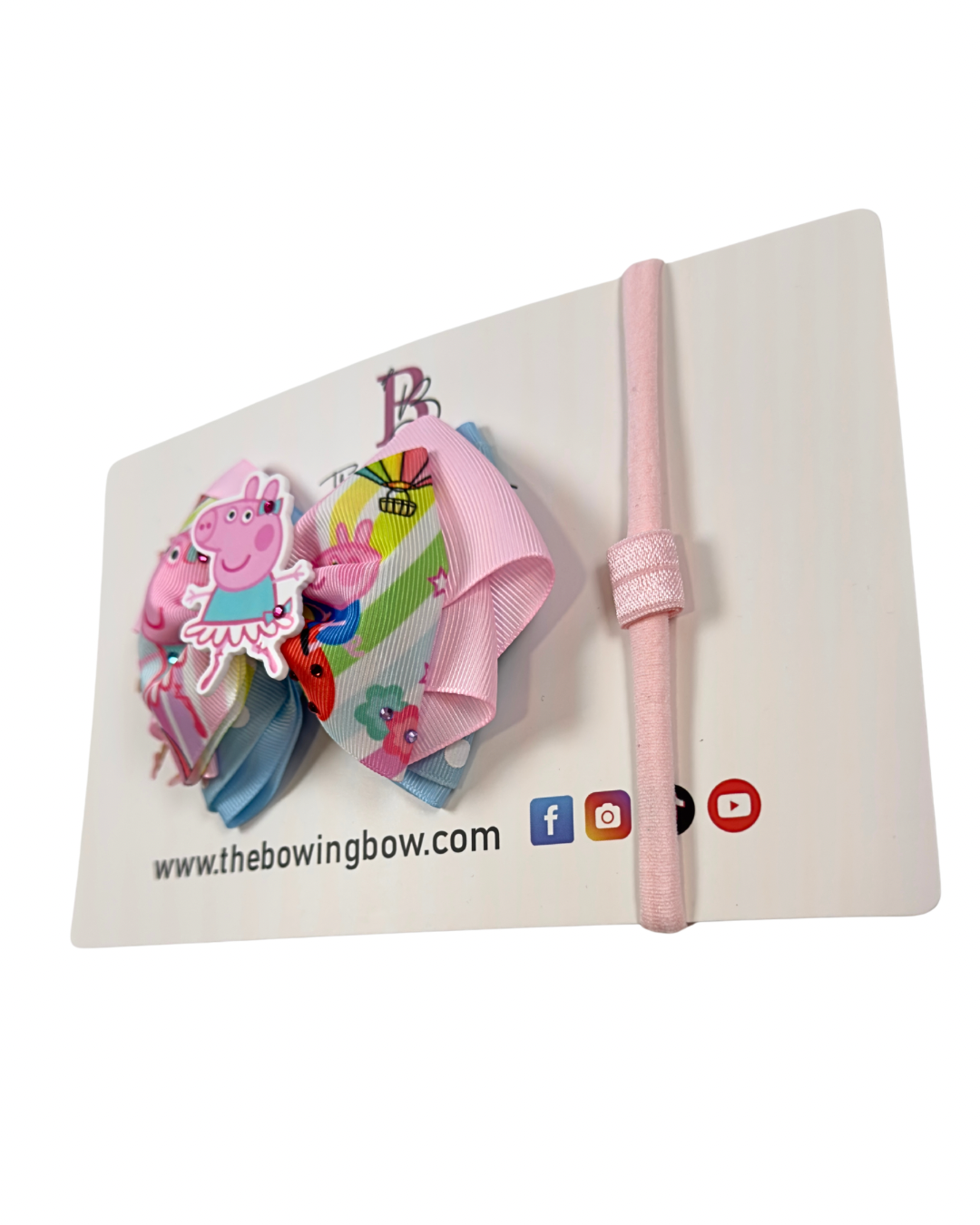 Pink ballerina hair bow