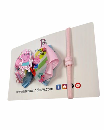 Pink ballerina hair bow