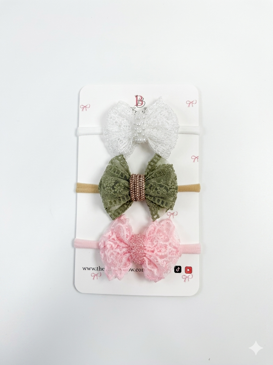 Baby Lace Hair Bow / Head Bands