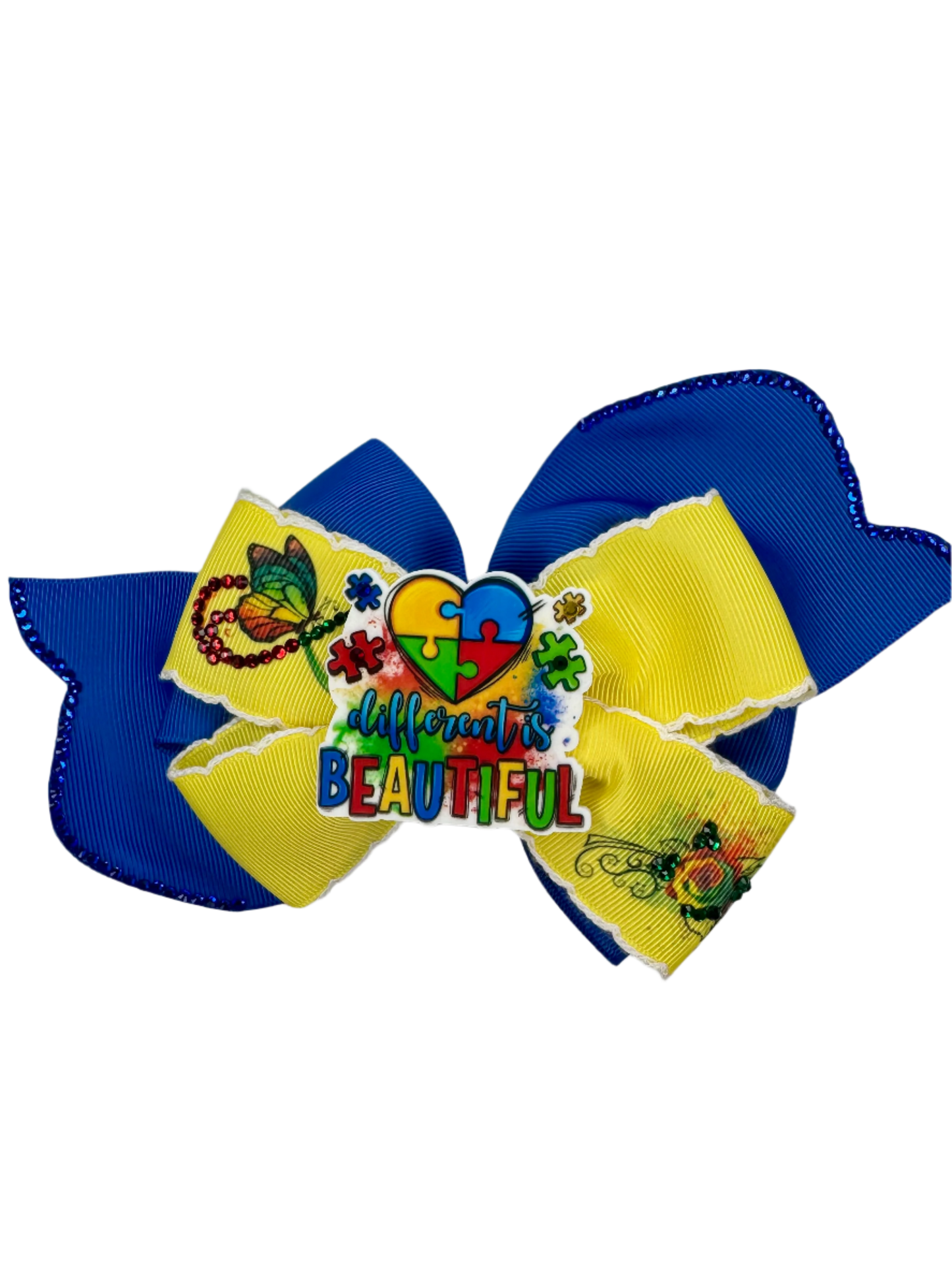Autism Awareness Hair Bow