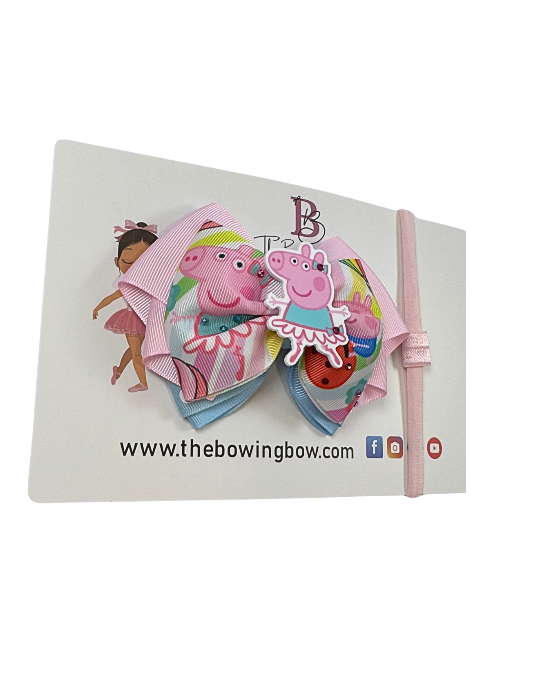 Pink ballerina hair bow