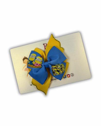 Mini-ons Hair Bow Inspired