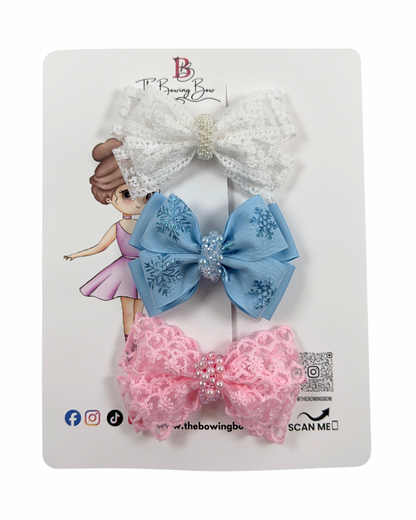 Lace Bow Set Trio