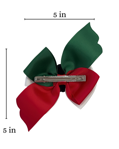 Mexican Clay Doll (map outline) Hair Bow